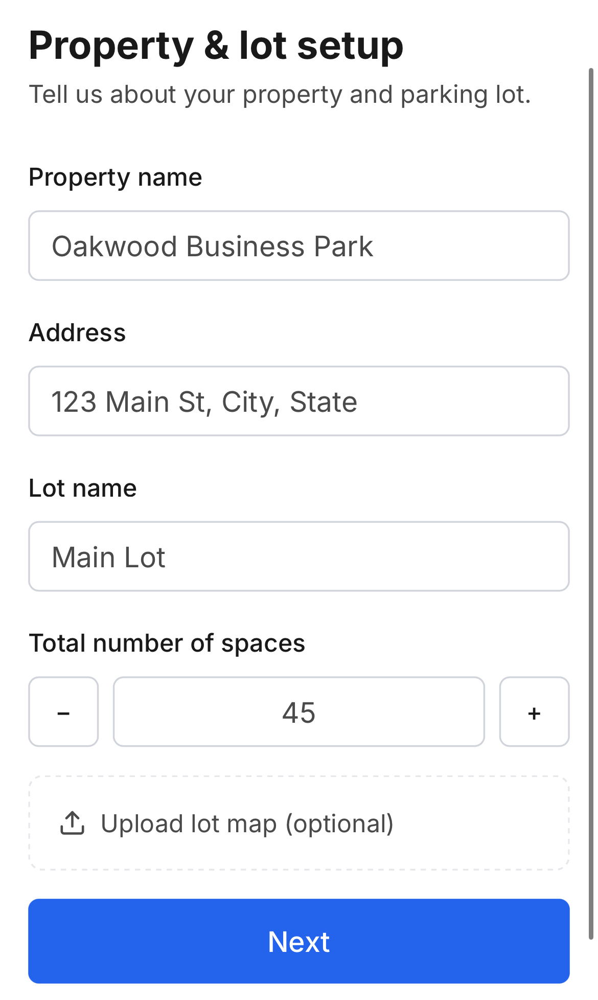 [PROPERTY & LOT SETUP — Step 3 of 10]